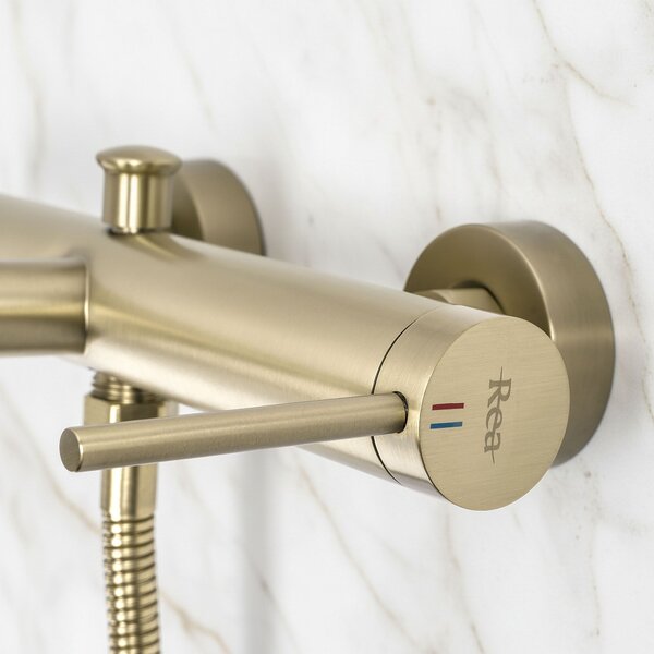 Bathroom faucet REA Foss Gold Brush