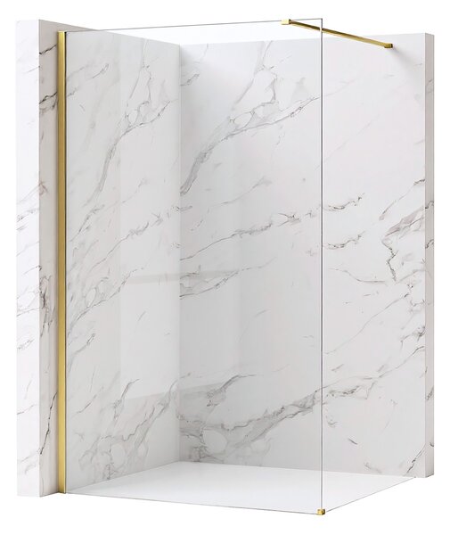 Shower screen Rea Flexi Transparent / Brush Gold 120