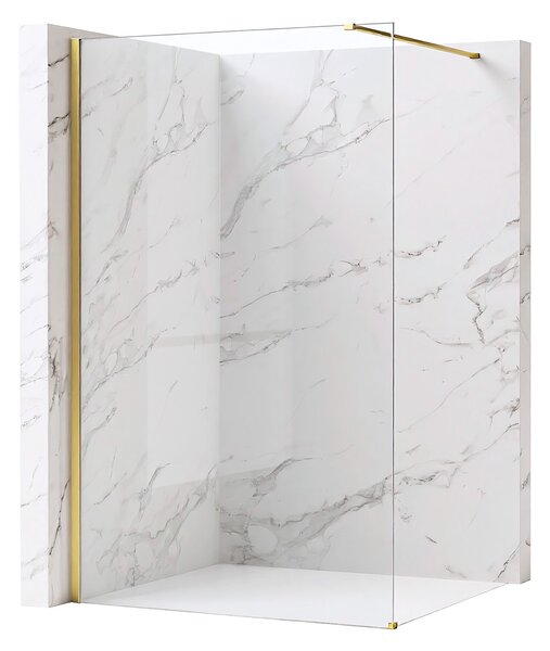 Shower screen Rea Flexi Transparent / Brush Gold 90