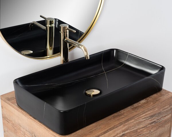 Countertop Basin Denis Black Stone Matt