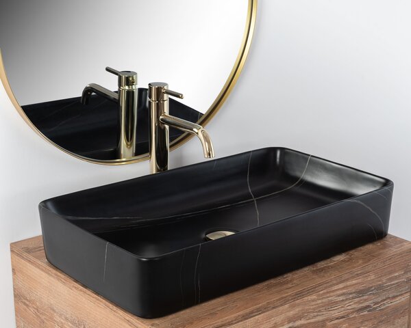 Countertop Basin Denis Black Stone Matt