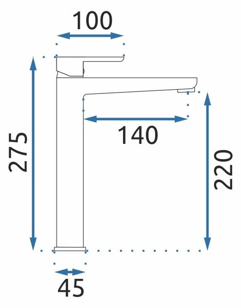 Bathroom faucet REA Orix CHROM High