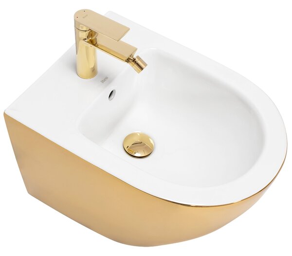 Bidet Rea Carlo Mini Gold White