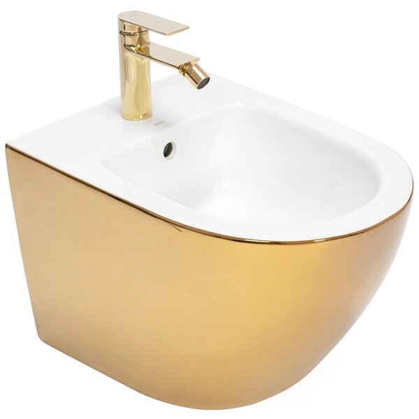 Bidet Rea Carlo Mini Gold White