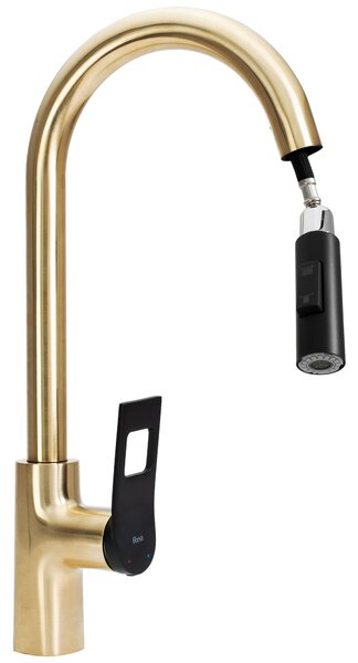 Kitchen faucet Rea SOUL Gold Black