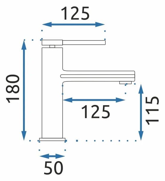 Bathroom faucet REA OVAL CHROM low