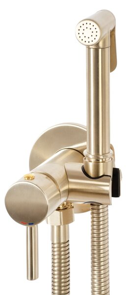 Bidet faucet Lungo Loop Gold Brush