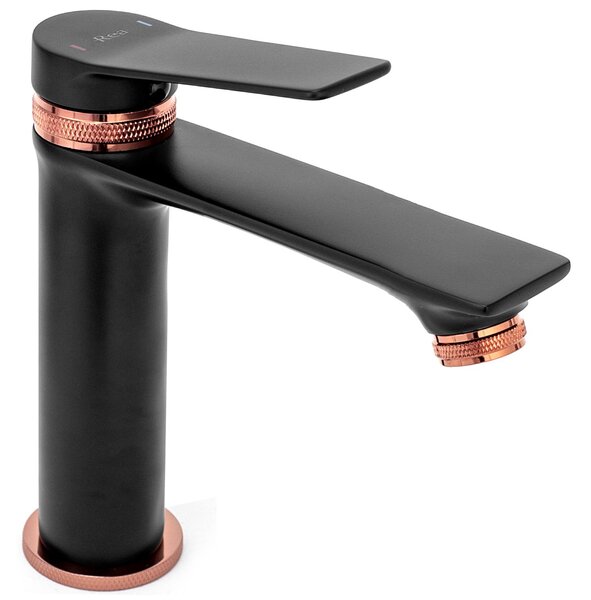 Bathroom faucet Rea Viral Black Rose Gold Low