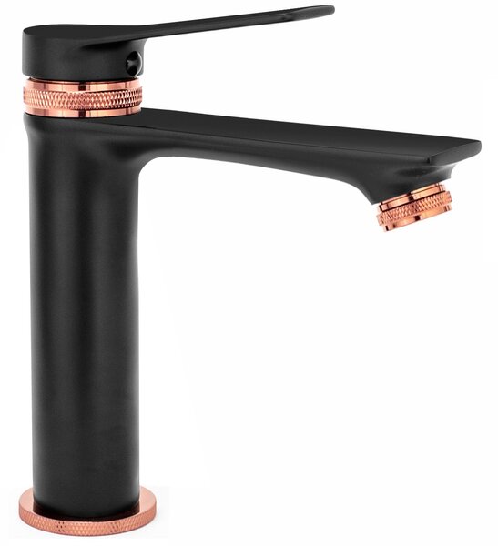 Bathroom faucet Rea Viral Black Rose Gold Low