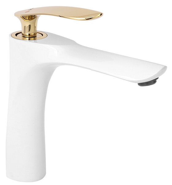 Bathroom faucet Rea Orbit White Gold Low