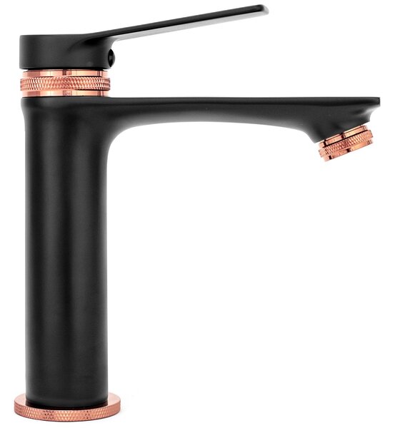 Bathroom faucet Rea Viral Black Rose Gold Low