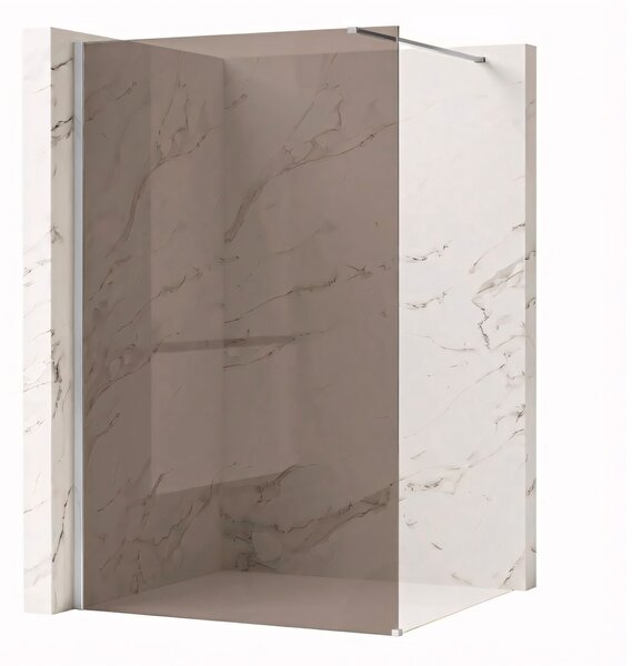 Shower screen Rea Flexi Brown / Chrome 90