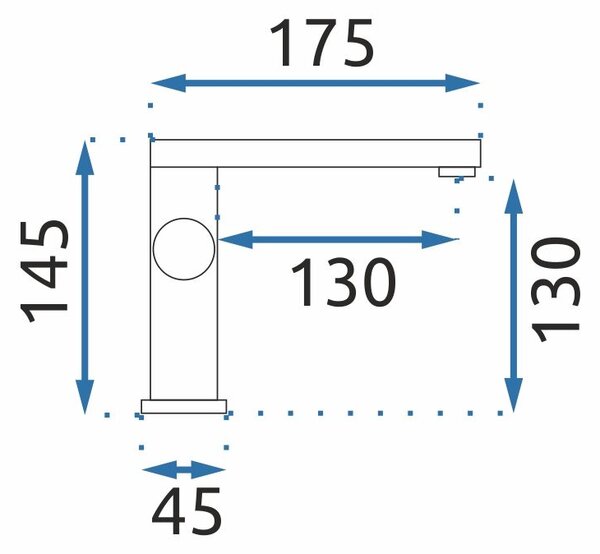 Bathroom faucet Rea Tap Black low