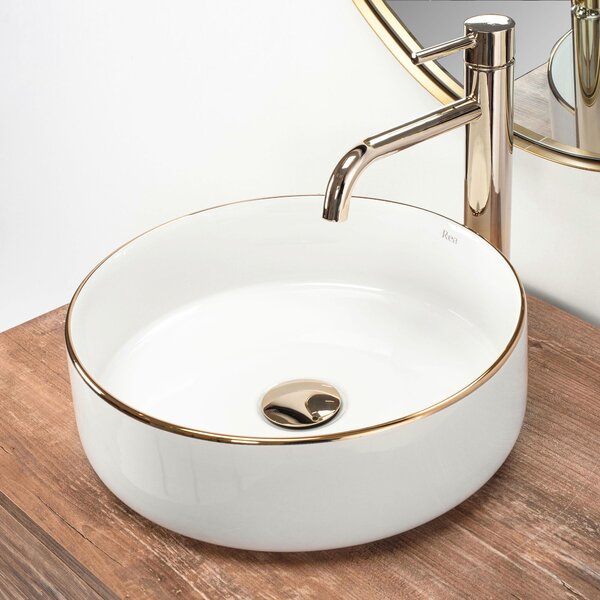 Countertop Basin Rea Sami Gold Edge