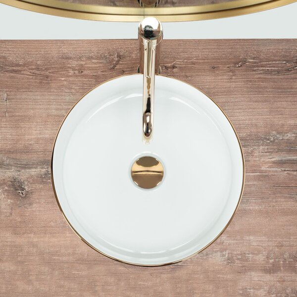 Countertop Basin Rea Sami Gold Edge