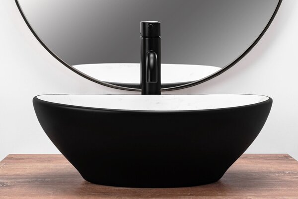 Countertop washbasin Rea Sofia Black Calala Matt