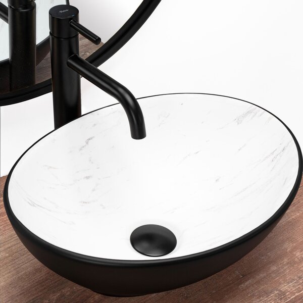 Countertop washbasin Rea Sofia Black Calala Matt