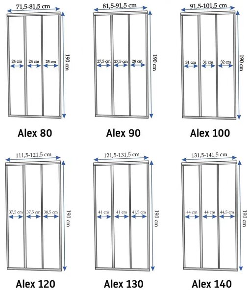 Shower doors Rea Alex 80