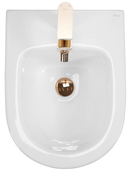 Bidet Rea Carlo Mini White Gold Edge