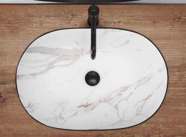 Ceramic Countertop Basin Rea CLEO BLACK AIAX MATT