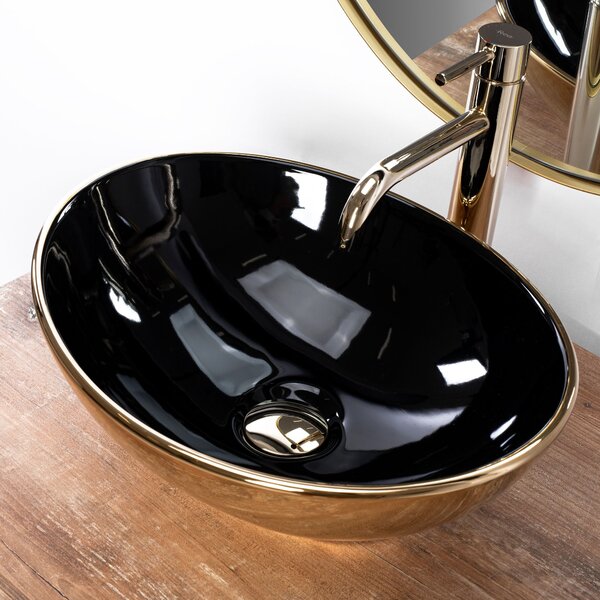 Countertop washbasin Rea Sofia in Black Gold