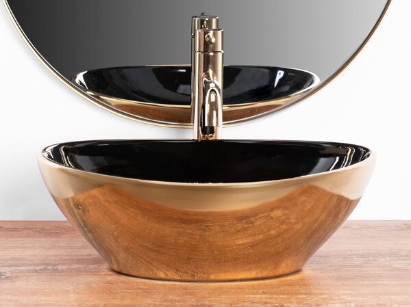 Countertop washbasin Rea Sofia in Black Gold