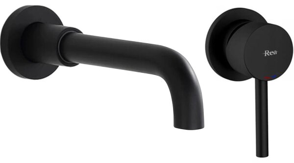 Wall Mounted faucet Rea Lungo LONG Black Mat + BOX