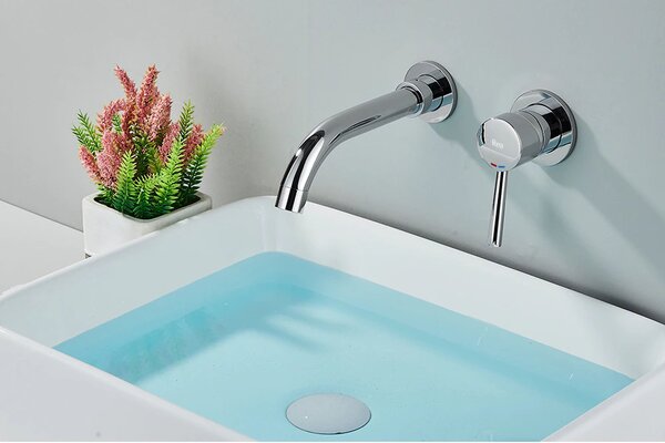 Wall Mounted faucet Rea Lungo LONG CHROM+ BOX