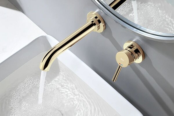 Wall Mounted faucet Rea Lungo LONG Gold + BOX