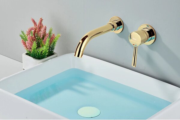 Wall Mounted faucet Rea Lungo LONG Gold + BOX