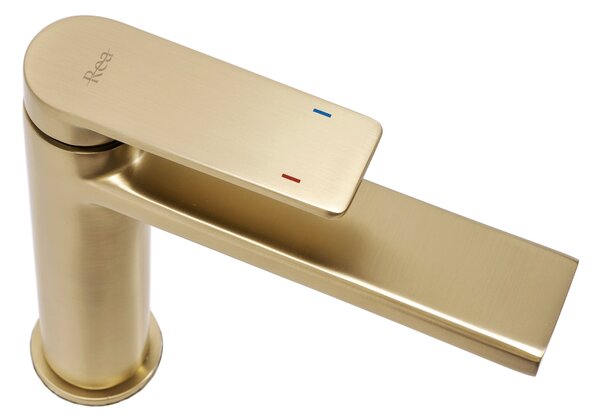 Bathroom faucet Rea Verso Brush Gold low