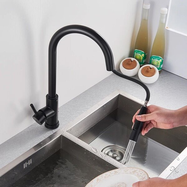 Kitchen faucet Fresh black mat