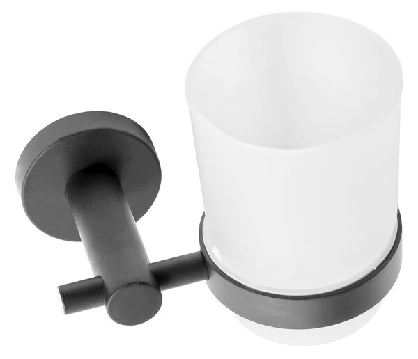 Bathroom mug 322233A LEO Dark Titanium
