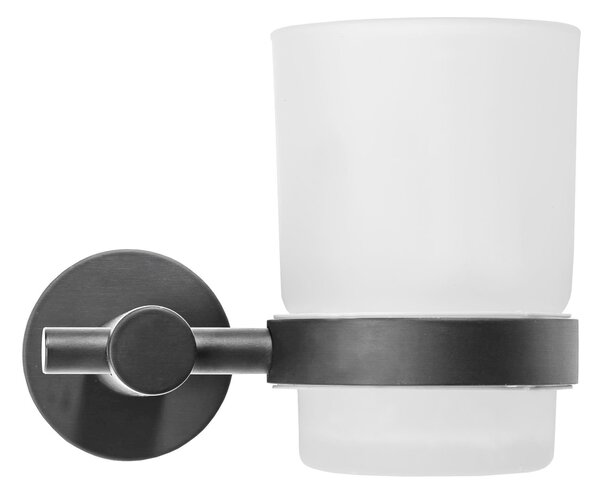 Bathroom mug 322233A LEO Dark Titanium