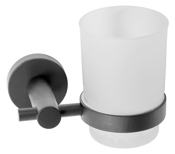 Bathroom mug 322233A LEO Dark Titanium
