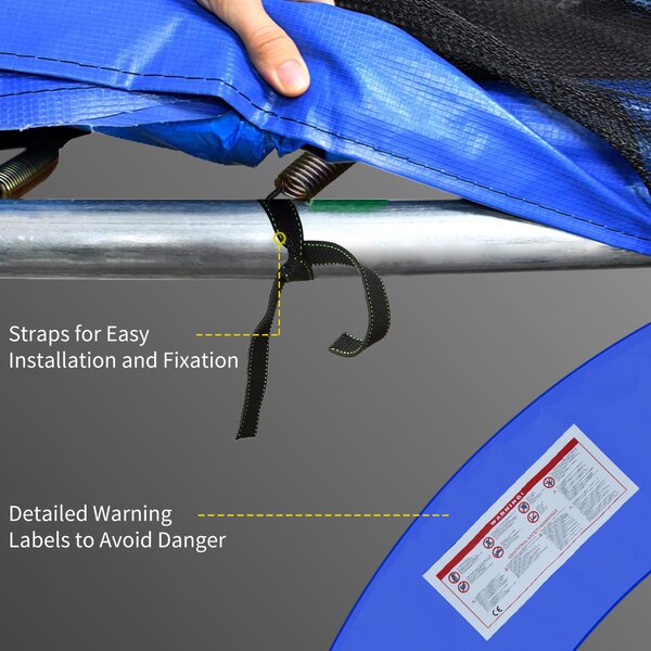 HOMCOM 12ft Trampoline Safety Pad-Multicolour