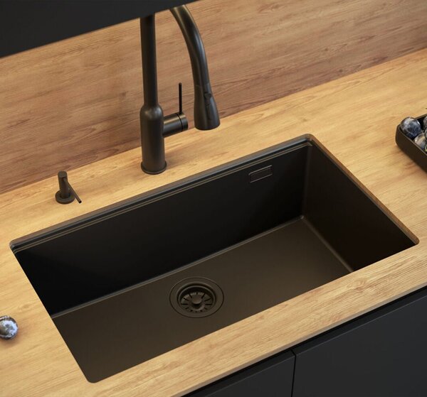Granite sink Logan 110 Black Metallic