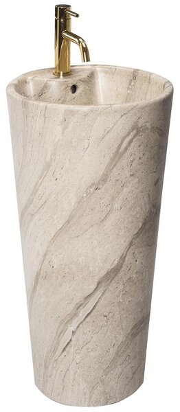 Freestanding ceramic basin Blanka Natural Mat Marble