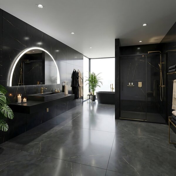 CONGLOMERATE WASHBASIN GOYA BLACK MAT 70CM