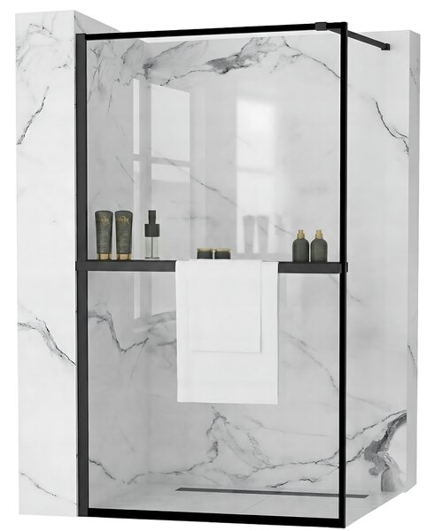 Shower screen Rea Bler 80 + shelf and hanger EVO