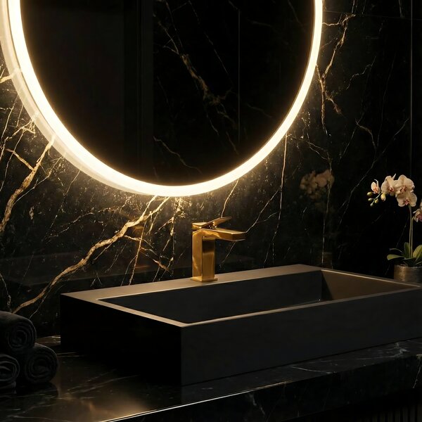CONGLOMERATE WASHBASIN GOYA BLACK MAT 70CM