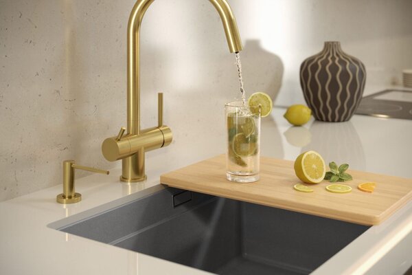 Granite sink Logan 100 Grey Metallic