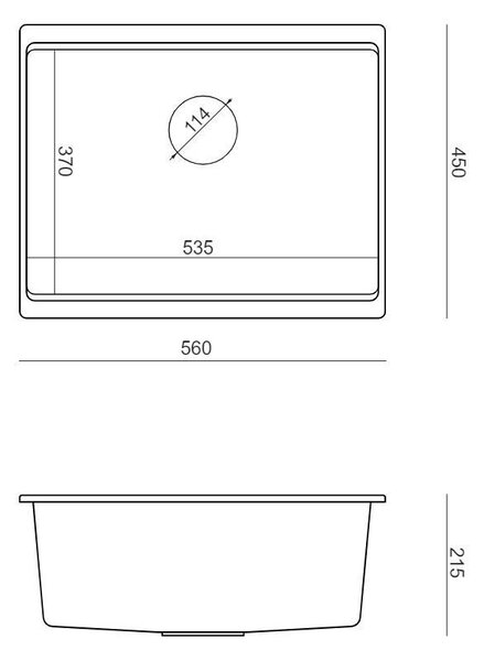Granite sink Logan 100 White