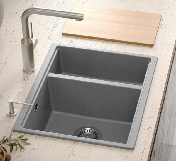 Granite sink Logan 150 Grey Metallic