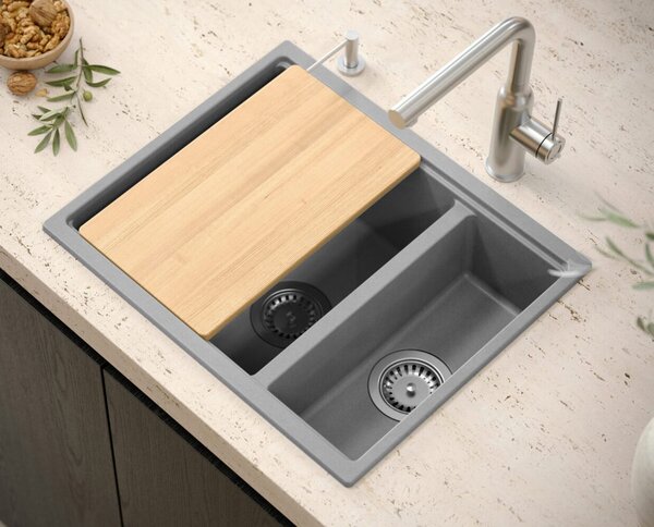 Granite sink Logan 150 Grey Metallic