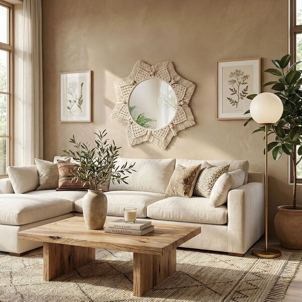 Boho wall mirror 53CM 322048