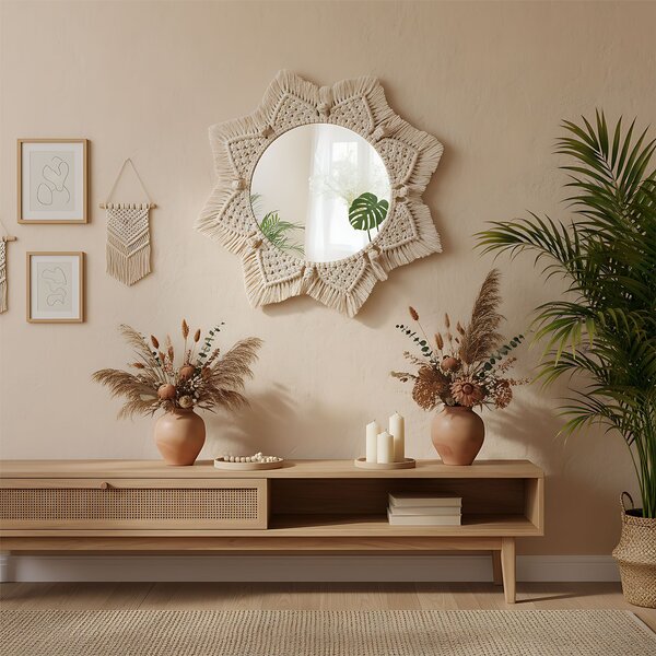 Boho wall mirror 53CM 322048