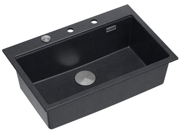 Granite sink MARC 110 WORKSTATION Black Metallic