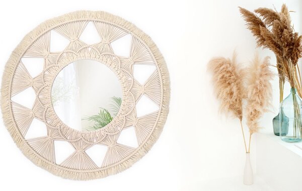 Boho wall mirror 65CM 322050