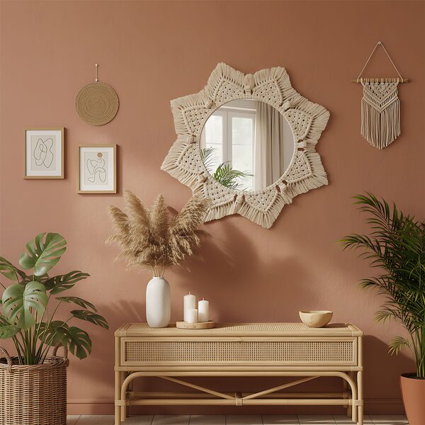 Boho wall mirror 53CM 322048